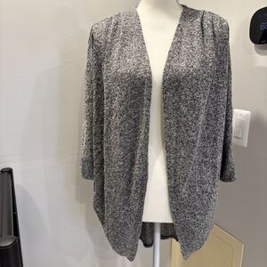 A.N.A. Cardigan Size Large Gray Knit Open Front
